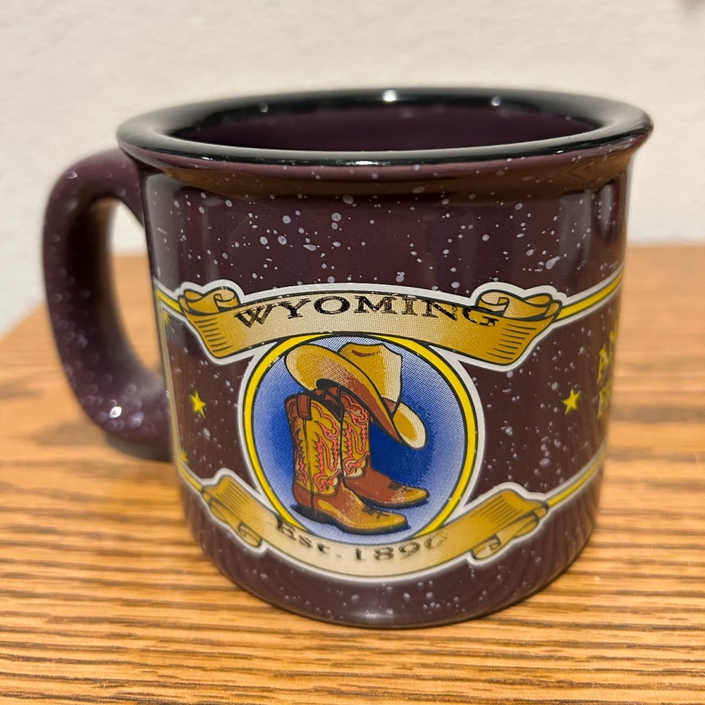 Wyoming Souvenir Coffee Mug - Brown